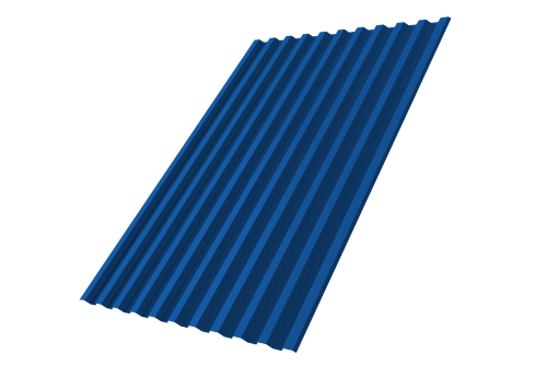 Профнастил С21R 0,7 PE RAL 5005 сигнальный синий