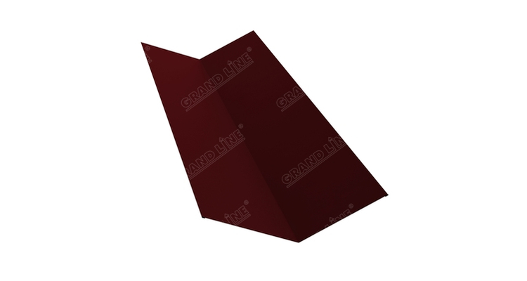 Планка ендовы верхней 145х145 0,45 Drap с пленкой RAL 3005 красное вино (2м)