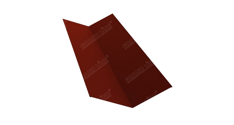 Планка ендовы верхней 145х145 0,45 PE с пленкой RAL 3009 оксидно-красный (2м)