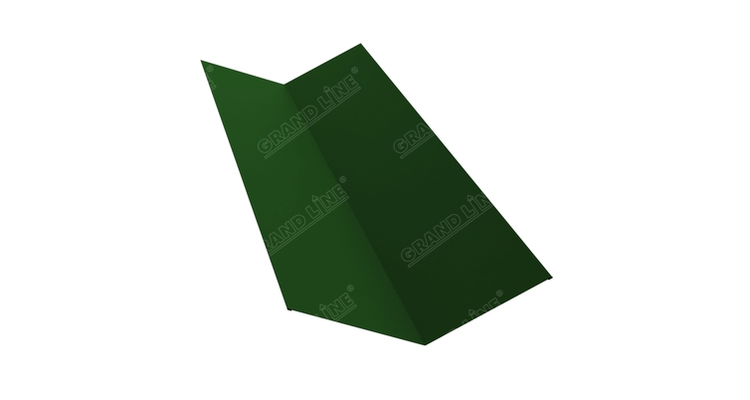 Планка ендовы верхней 145х145 0,45 PE с пленкой RAL 6002 лиственно-зеленый (2м)