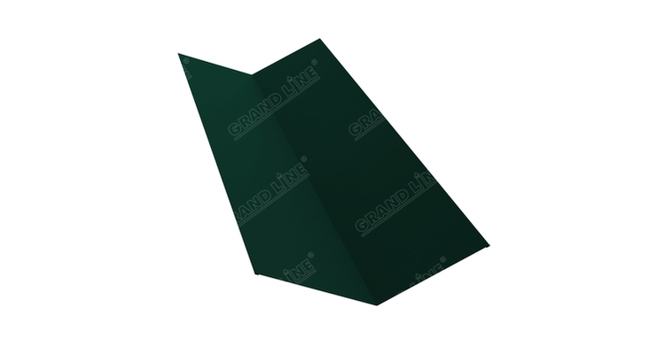 Планка ендовы верхней 145х145 0,45 PE с пленкой RAL 6005 зеленый мох (2м)