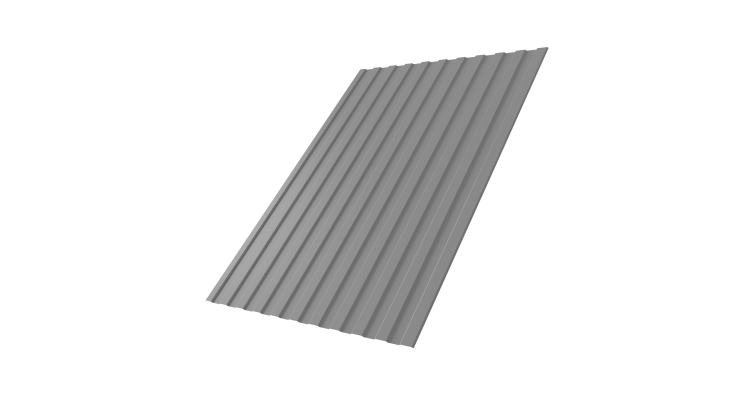 Профнастил С8А 0,5 Satin RAL 9006 бело-алюминиевый