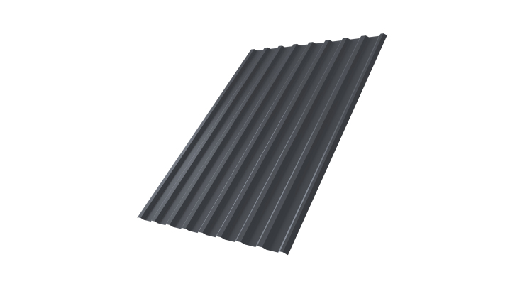 Профнастил С20R 0.45 PE-Double RAL 7024 мокрый асфальт