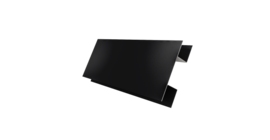 Планка H-образная стыковочная сложная 0,45 PE с пленкой RAL 9005 черный (2м)