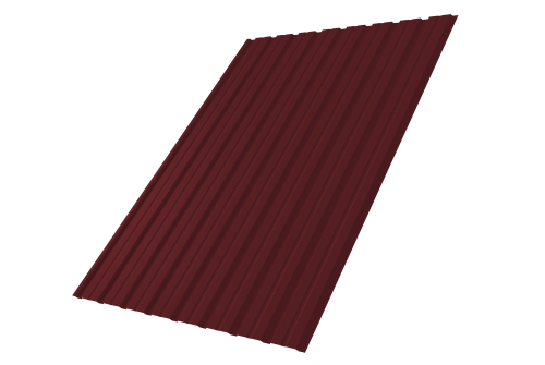 Профнастил С10В Дачный PE RAL 3005 красное вино