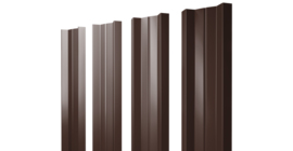 Штакетник М-образный А с прямым резом 0.5 PurPro Matt 275 RAL 8017 шоколад