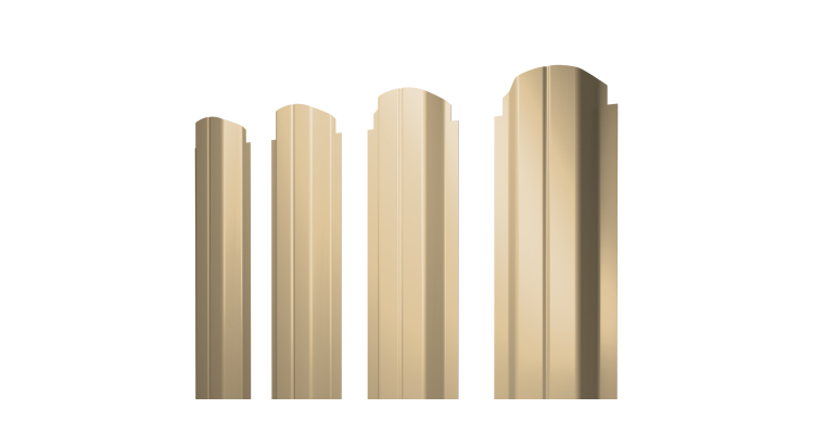 Штакетник П-образный А фигурный 0,4 PE RAL 1014 слоновая кость