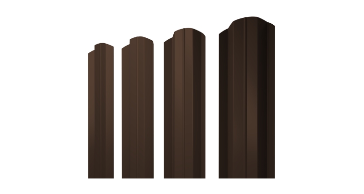 Штакетник М-образный В фигурный 0,45 Drap RAL 8017 шоколад