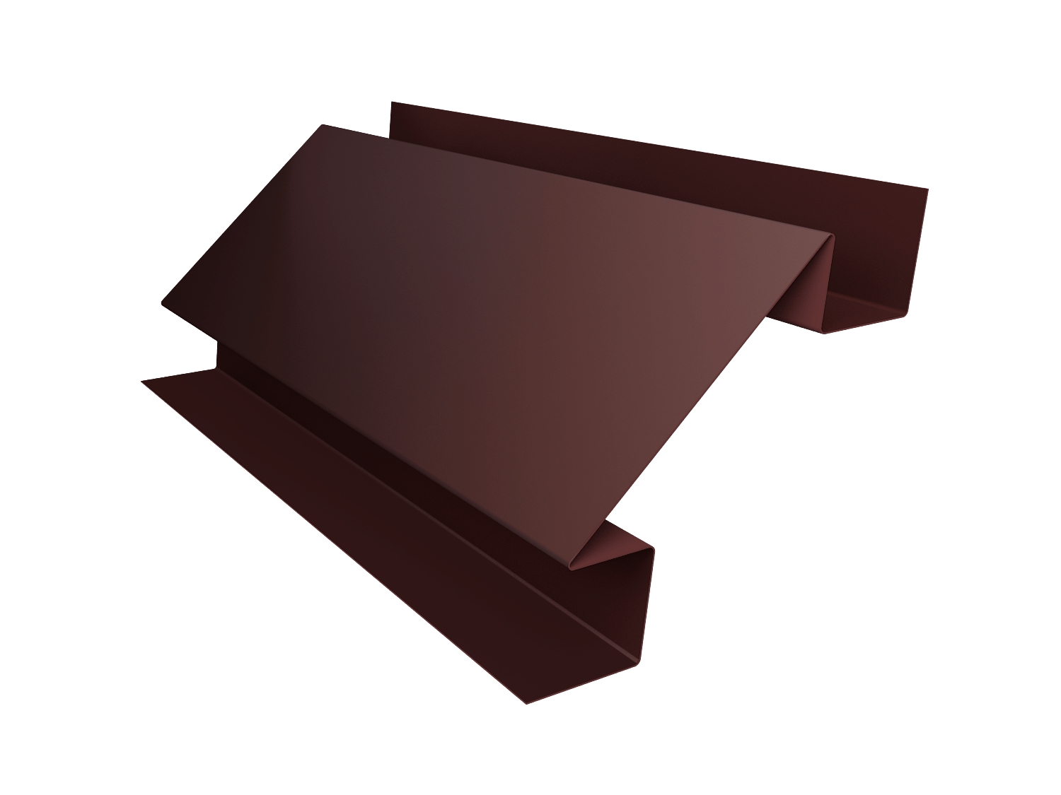 Планка угла внутреннего сложного Экобрус GreenCoat Pural с пленкой RR 887 шоколадно-коричневый (RAL 8017 шоколад)