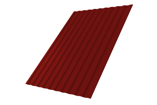 Профнастил С8А 0,45 PE RAL 3011 коричнево-красный