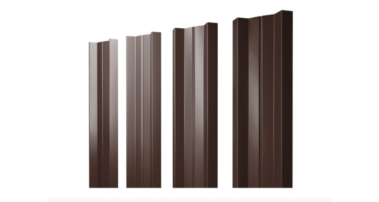 Штакетник М-образный А с прямым резом 0.45 PE-Double RAL 8017 шоколад