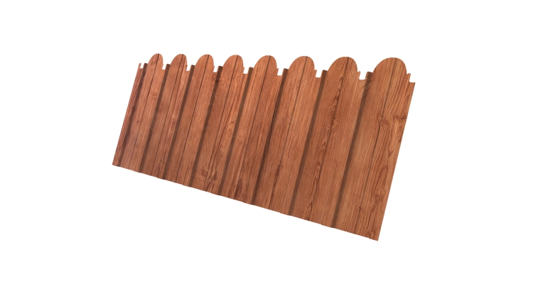 Профнастил C10A фигурный 0.45 Print Premium с пленкой Rowan Fresh TwinColor