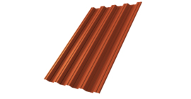 Профнастил НС44 0,5 Satin Matt RAL 8004 терракота