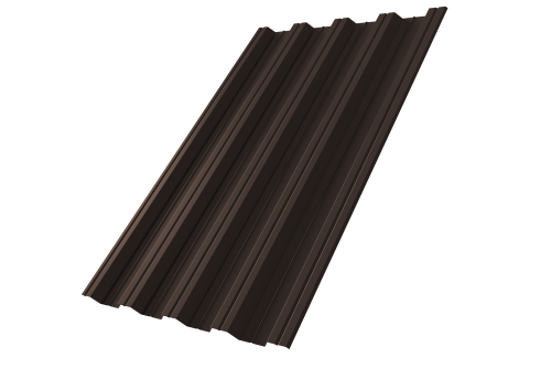 Профнастил НС44 0,5 Velur X RR 32 темно-коричневый