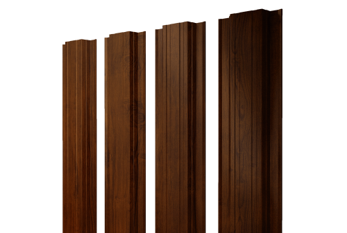 Штакетник Прямоугольный с прямым резом 0,45 Print-Double Premium Golden Wood Intense F