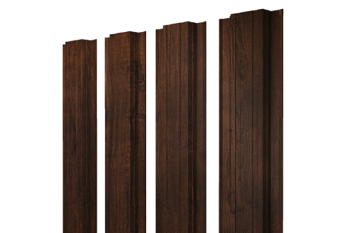 Штакетник Прямоугольный с прямым резом 0,45 Print Premium Cherry Wood Dark FTC