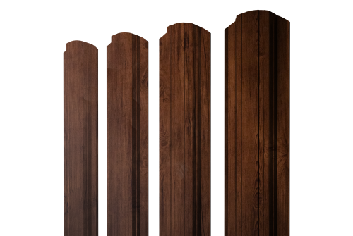 Штакетник Прямоугольный фигурный 0,4 Print Premium Cherry Wood Fresh TwinColor