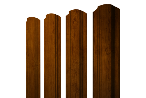 Штакетник Прямоугольный фигурный 0,45 Print Premium Golden Wood Intense FTC