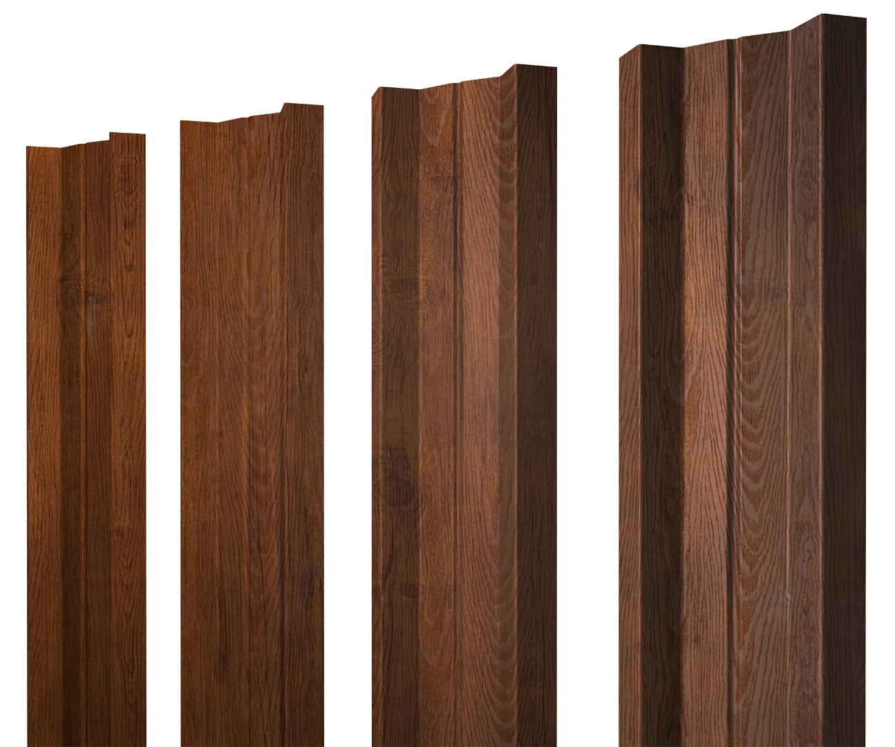 Штакетник М-образный А с прямым резом 0.45 Print-Double Premium Golden Wood Fresh