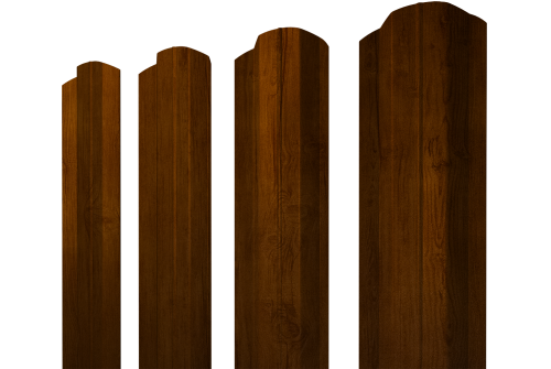 Штакетник М-образный B фигурный 0,45 Print Premium Golden Wood Intense FTC