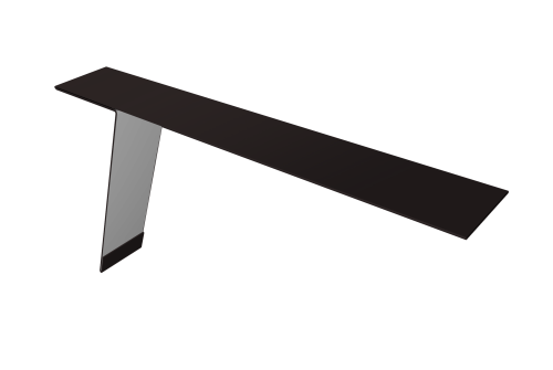 Планка карнизная фальц 130х80 0,5 Satin Matt TX RAL 9005 черный (3м)