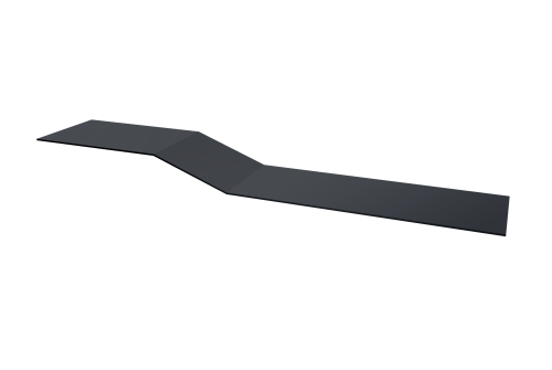 Планка крепежная фальц 0,4 PE-Double с пленкой RAL 7024 мокрый асфальт (3м)