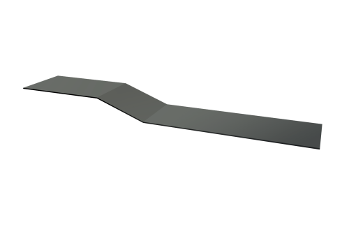Планка крепежная фальц 0,45 PE с пленкой RAL 7005 мышино-серый (3м)