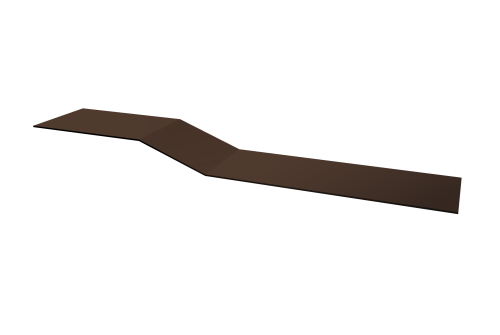 Планка крепежная фальц 0,45 PE-Double с пленкой RAL 8017 шоколад (3м)