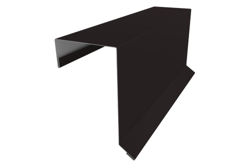 Планка торцевая кровельная фальц 65х97 0,45 PE с пленкой RAL 9005 черный (3м)