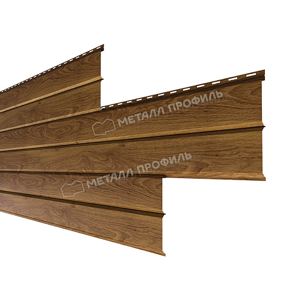 Сайдинг Металл Профиль Lбрус-XL-В-14х335 (ECOSTEEL_MA-01-МореныйДуб-0.5)