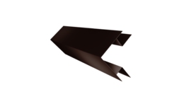 Планка угла внешнего сложного Экобрус Grand Line 0,45 Drap TwinColor RAL 8017 шоколад (2м)