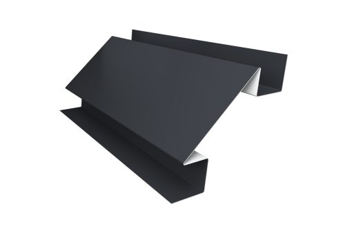 Планка угла внутреннего сложного Экобрус Grand Line 0,45 PE с пленкой RAL 7024 мокрый асфальт (3м)