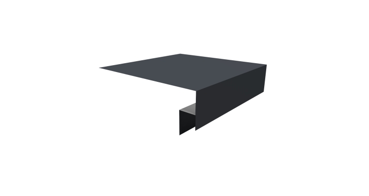 Планка околооконная сложная Экобрус Grand Line 250х50х25 0,45 Drap RAL 7024 мокрый асфальт (2м)