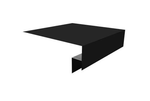 Планка околооконная сложная Экобрус Grand Line 250х50х25 0,5 Satin с пленкой RAL 9005 черный (3м)