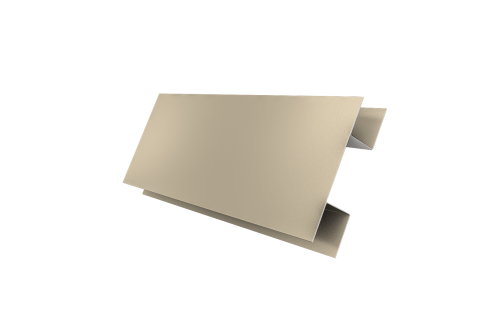 Планка H-образная стыковочная сложная 0,5 Satin с пленкой RAL 1015 светлая слоновая кость (3м)