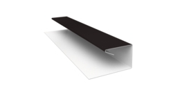 Планка П-образная завершающая сложная (КД) 0,45 Drap TX RAL 9005 черный (2м)