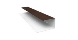 Планка П-образная завершающая сложная (КД) 0,45 Drap TR RAL 8017 шоколад (3м)