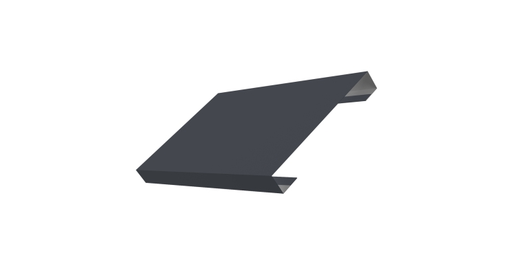 Ламель лицевая 150 забора жалюзи Texas стартовая/финишная для калиток и ворот 0.45 PE-Double с пленкой RAL 7024 мокрый асфальт