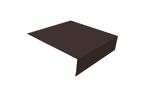 Планка околооконная простая 200х50 0,5 Satin с пленкой RR 32 темно-коричневый (3м)