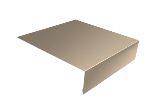 Планка лобовая/околооконная простая 190х50 0,5 Satin с пленкой RAL 1015 светлая слоновая кость (2м)