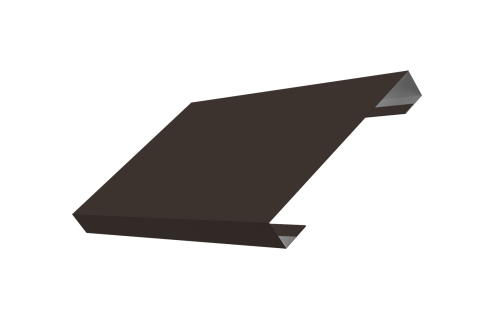 Ламель лицевая 150 забора жалюзи Texas стартовая/финишная для калиток и ворот 0,5 Satin Matt TX RR 32 темно-коричневый