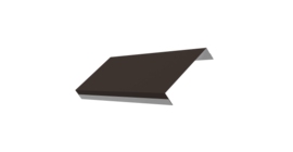 Ламель обратная 125 забора жалюзи Texas стартовая/финишная для калиток и ворот 0,45 Drap с пленкой RR 32 темно-коричневый