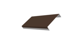 Ламель обратная 125 забора жалюзи Texas стартовая/финишная для калиток и ворот 0,45 Drap ST с пленкой RAL 8017 шоколад