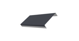 Ламель обратная 125 забора жалюзи Texas стартовая/финишная для калиток и ворот 0,5 Satin Matt с пленкой RAL 7024 мокрый асфальт