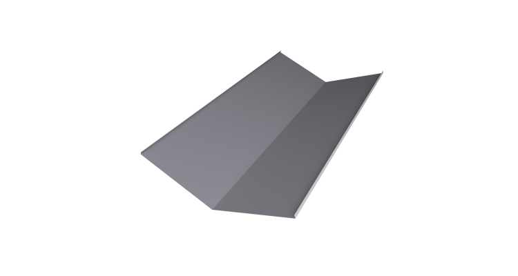 Планка ендовы нижней 300х300 0,45 Drap RAL 7004 сигнальный серый (3м)