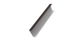 Декоративная накладка на столб универсальная 60х60 для забора жалюзи 0,5 Satin RR 32 темно-коричневый (3м)