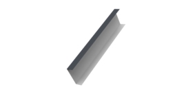 Декоративная накладка на столб универсальная 60х60 для забора жалюзи 0,5 Satin Matt RAL 7024 мокрый асфальт (2м)