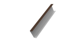 Декоративная накладка на столб универсальная 62х55 для забора жалюзи 0,7 PE RAL 8017 шоколад (2м)