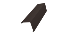 Декоративная накладка на столб универсальная угловая 60х60 для забора жалюзи 0,45 PE RR 32 темно-коричневый (1,8м)