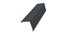 Декоративная накладка на столб универсальная угловая 60х60 для забора жалюзи 0,45 Drap ST RAL 7024 мокрый асфальт (2,5м)